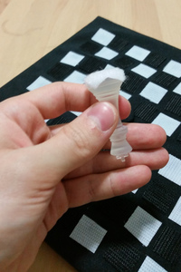 Velcro chess piece