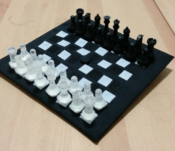 Populated chess board