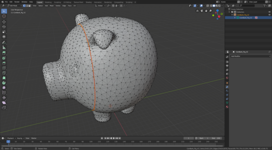 004 pig head first seam